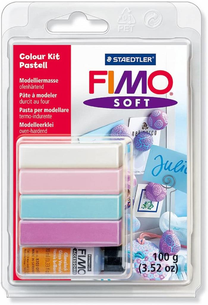 FIMO Soft Polymer Oven Modelling Clay - 57g - Set of 6 Colours - Warm  Neutral Tones